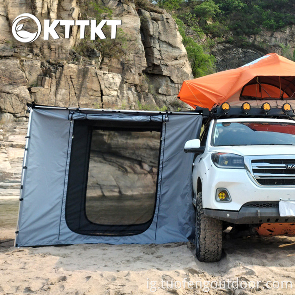 70kg Navy na-acha anụnụ anụnụ n'èzí n'akụkụ ụlọikwuu 70kg Navy Blue Outdoor Camping Car Side Tent3 Jpg